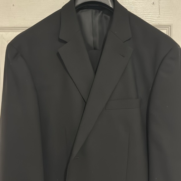 Renoir Black Tuxedo Brand New Suite Mens 48R Pants 42/302 Button With Hanger